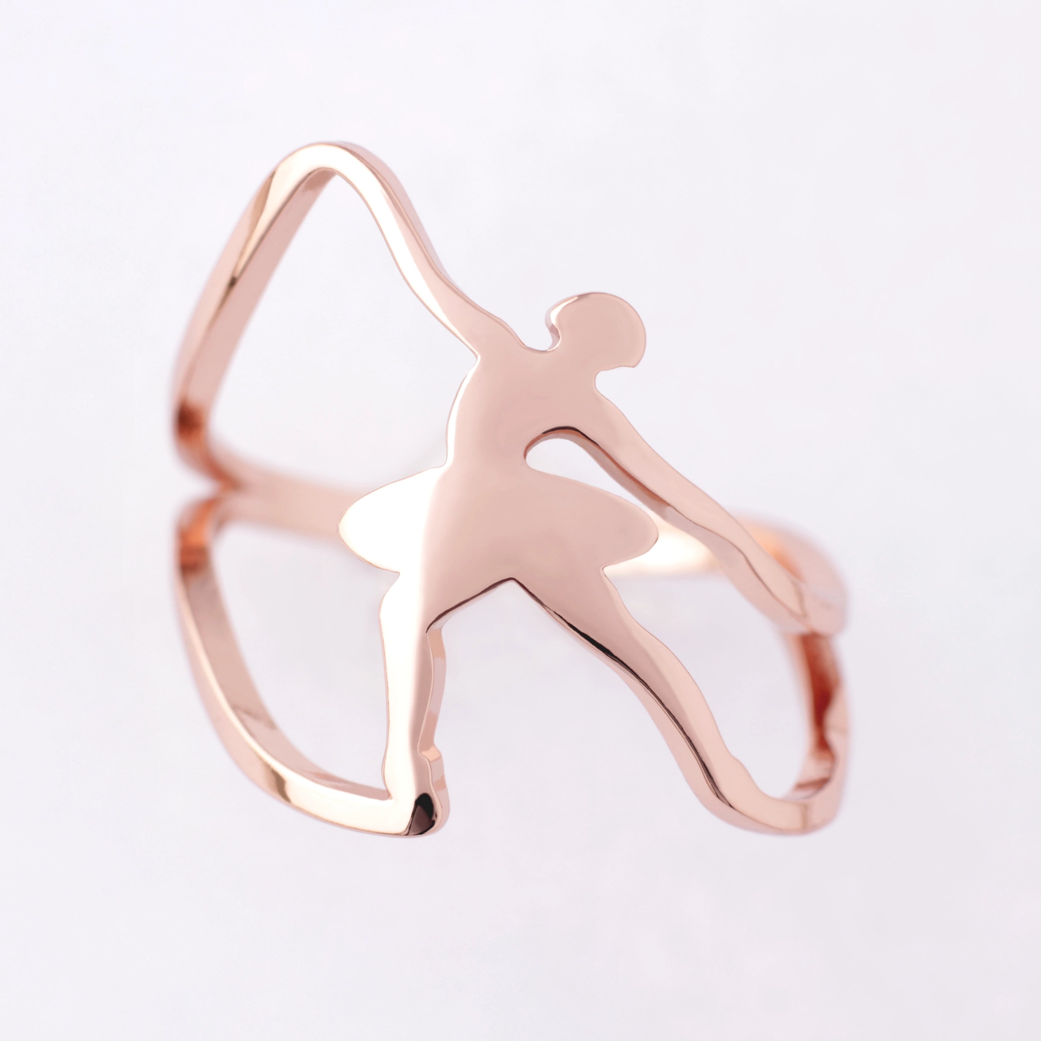 Ballerina Ring in Rose Gold Plating