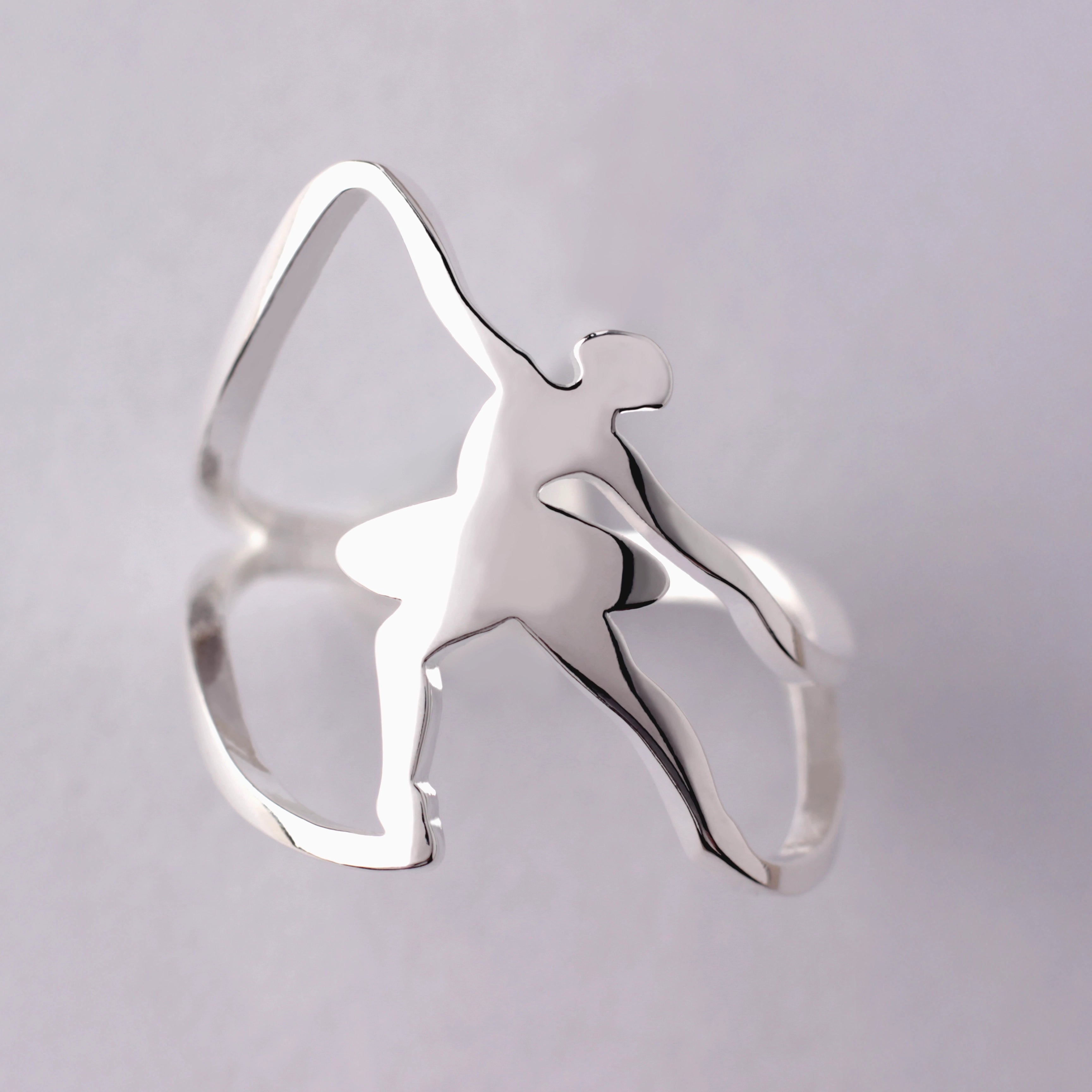 Ballerina Ring in Silver Plating