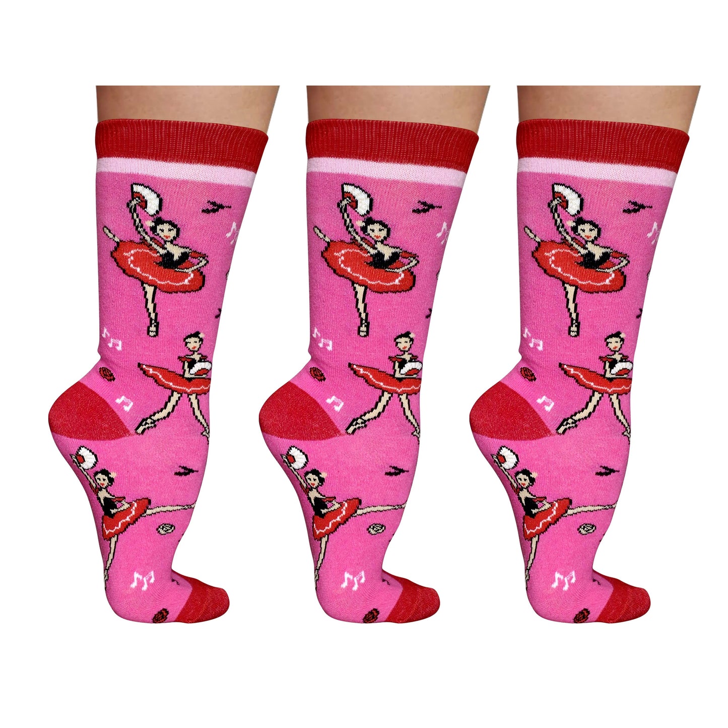 Ballerina Sock Set – 3 Pairs / Crew Length