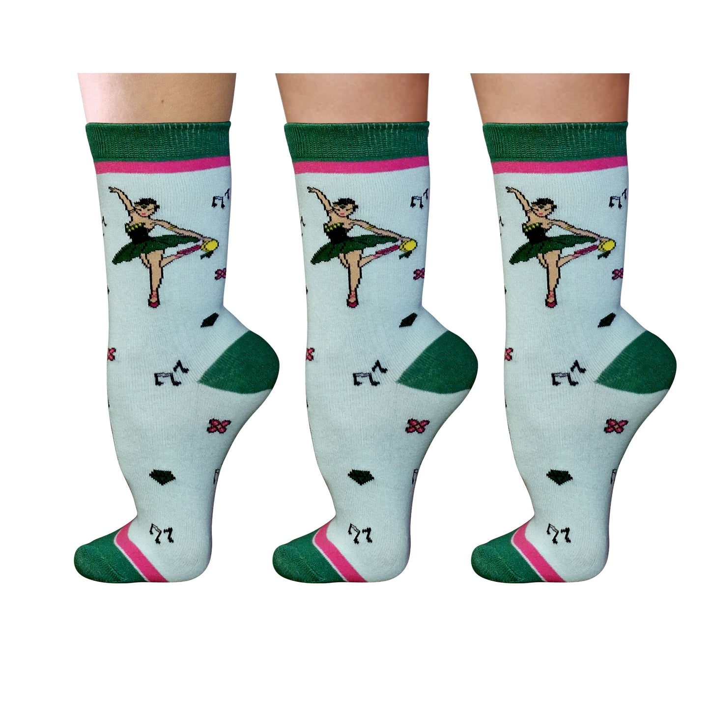 Ballerina Sock Set – 3 Pairs / Crew Length