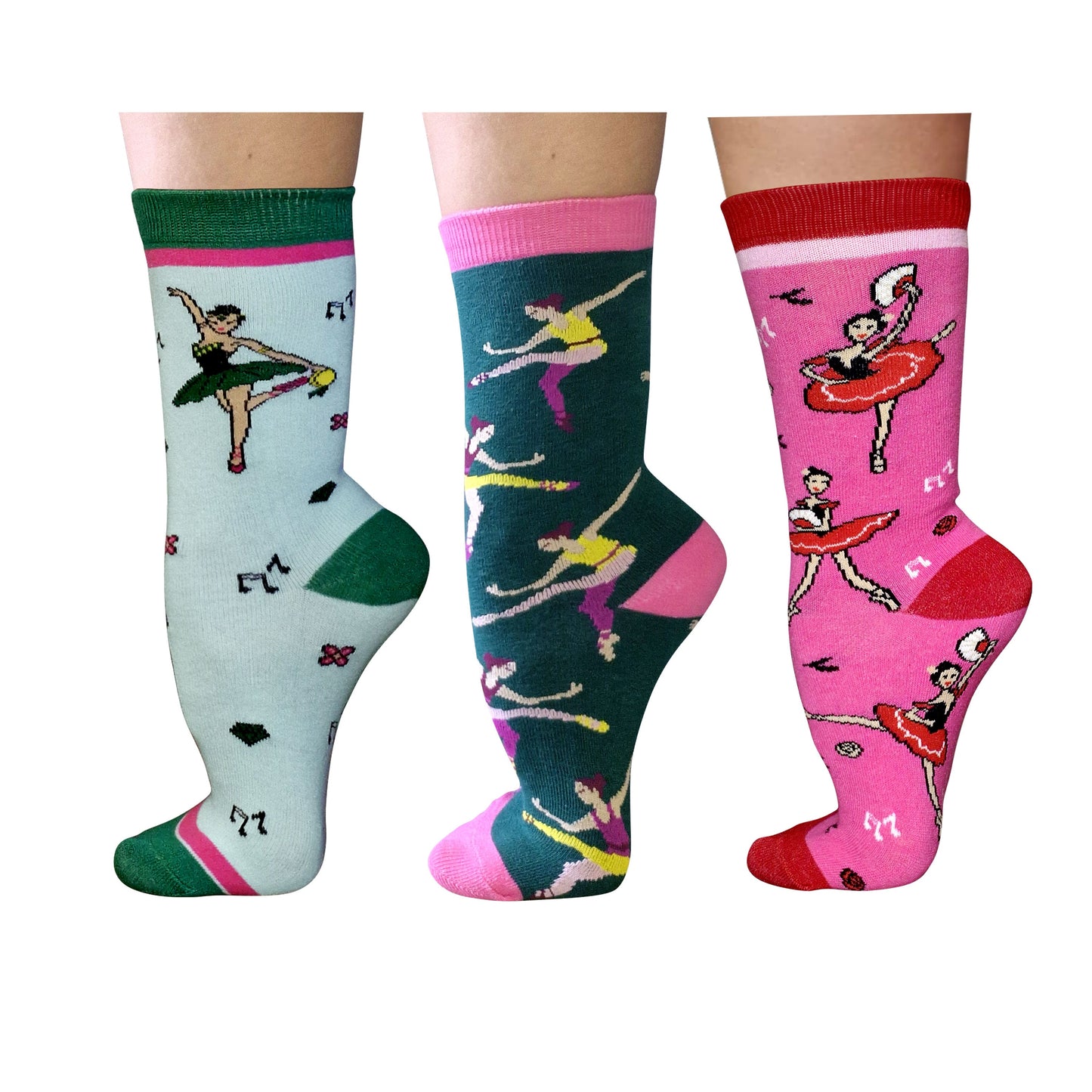 Ballerina Sock Set – 3 Pairs / Crew Length
