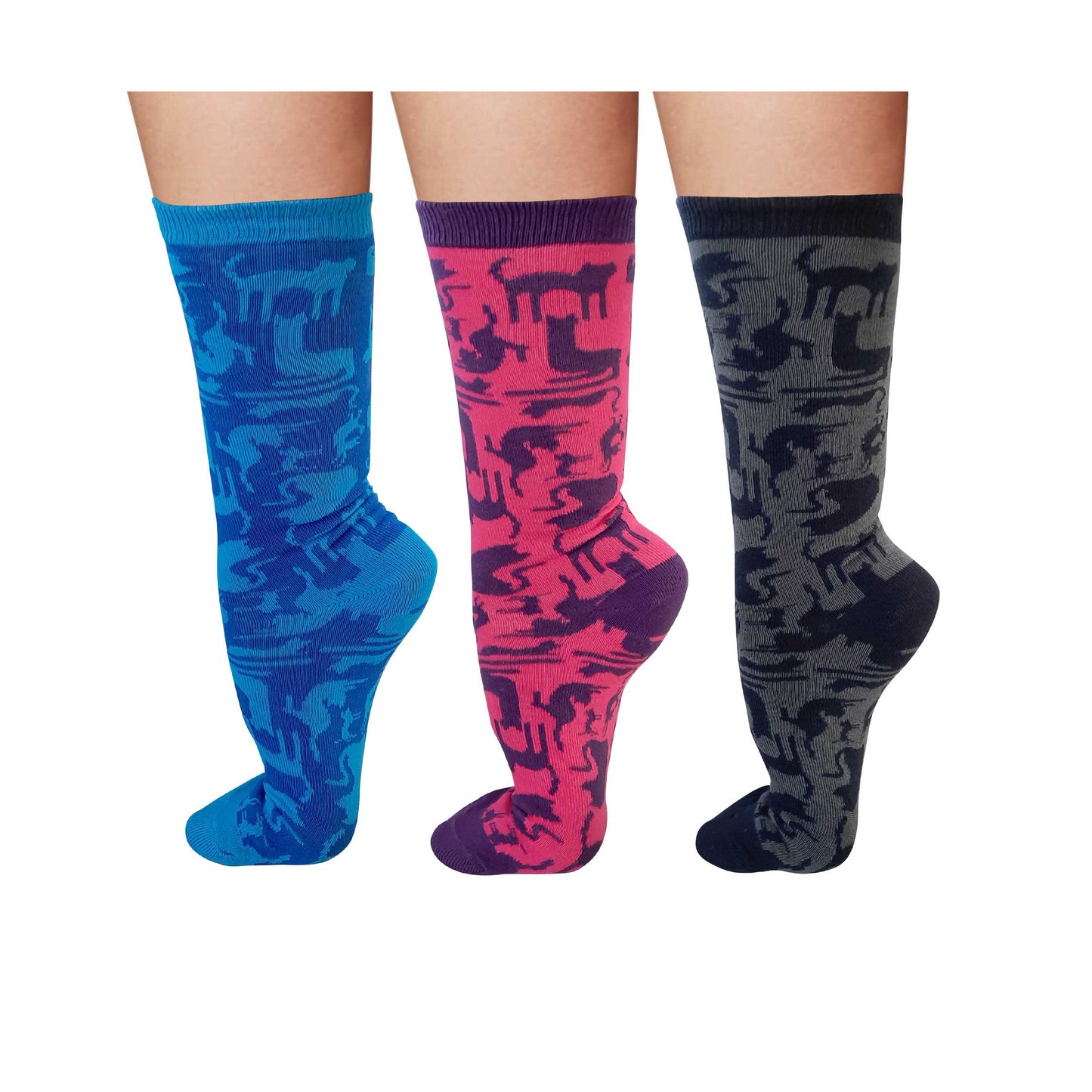 Cat Lovers Sock Pack – 3 Pairs / Crew Length