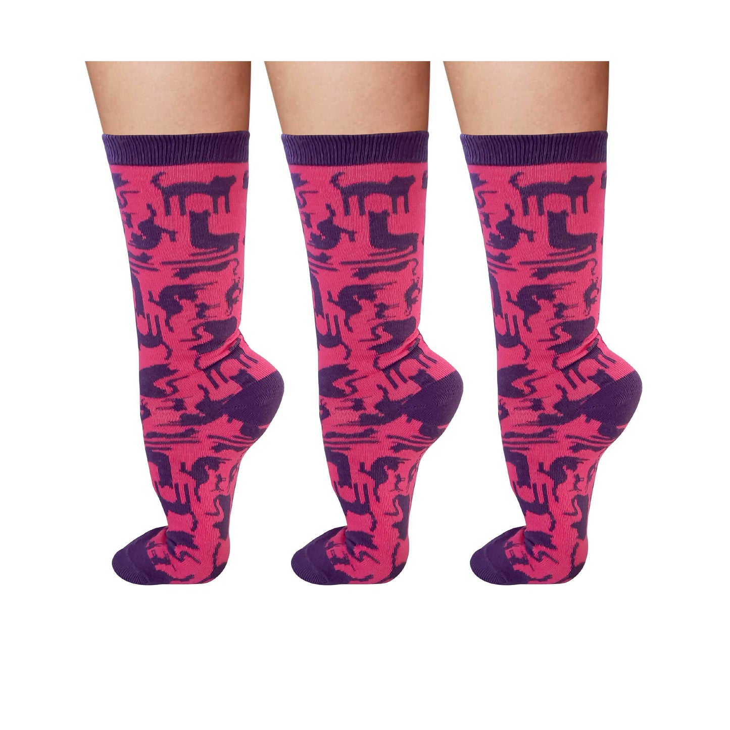Cat Lovers Sock Pack – 3 Pairs / Crew Length
