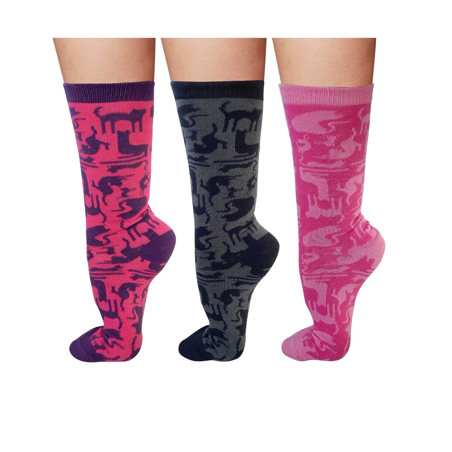 Cat Lovers Sock Pack – 3 Pairs / Crew Length