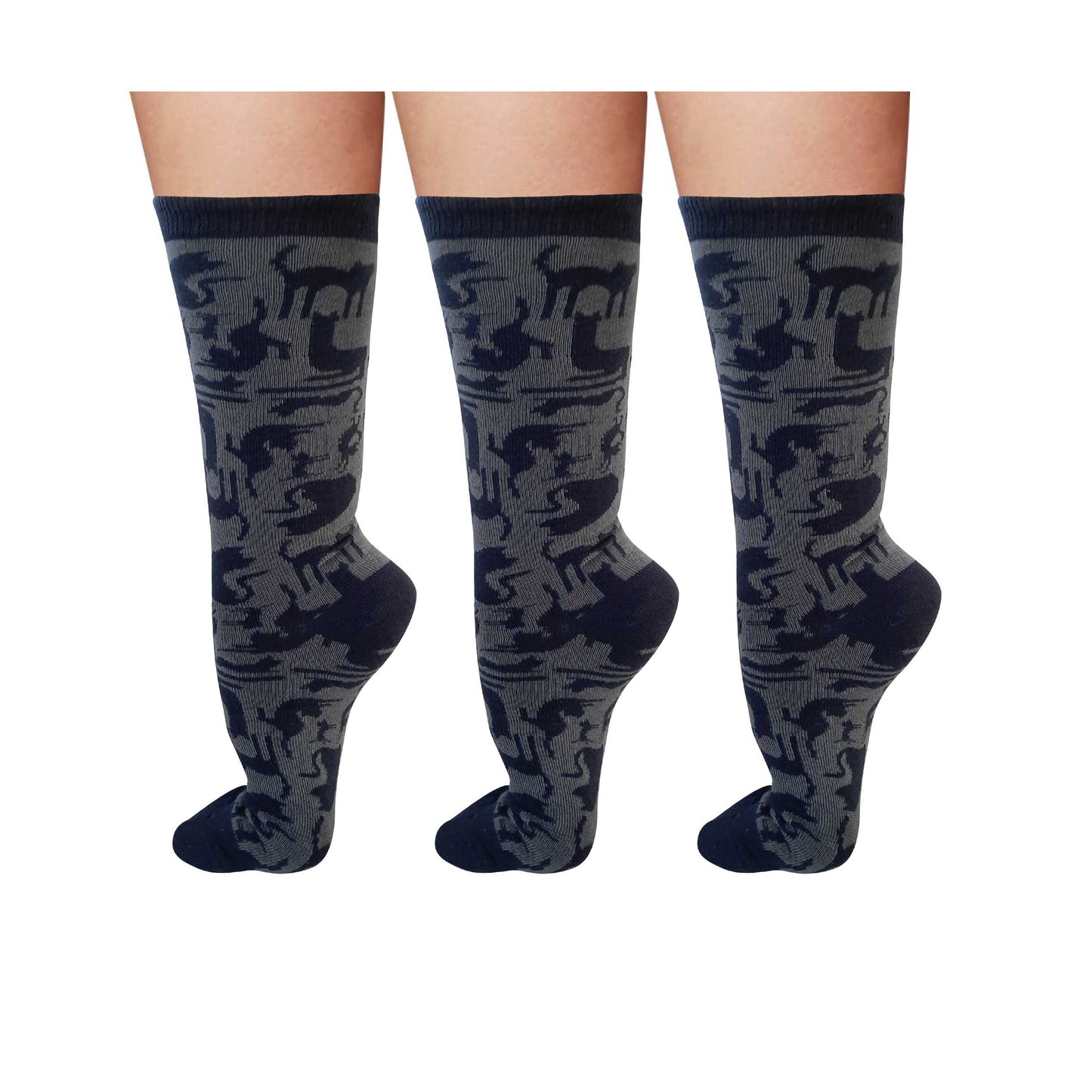 Cat Lovers Sock Pack – 3 Pairs / Crew Length