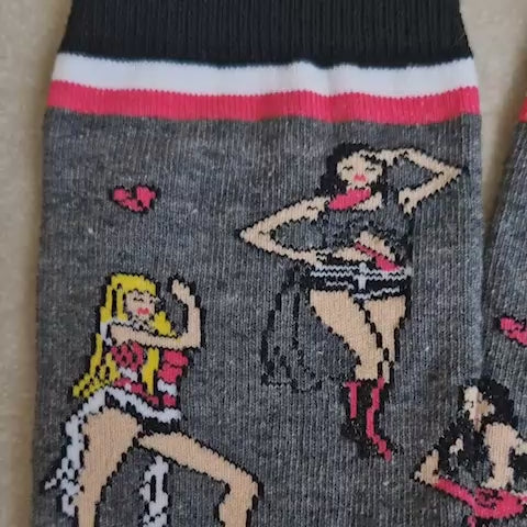 Black Pink Crew Socks - K-pop