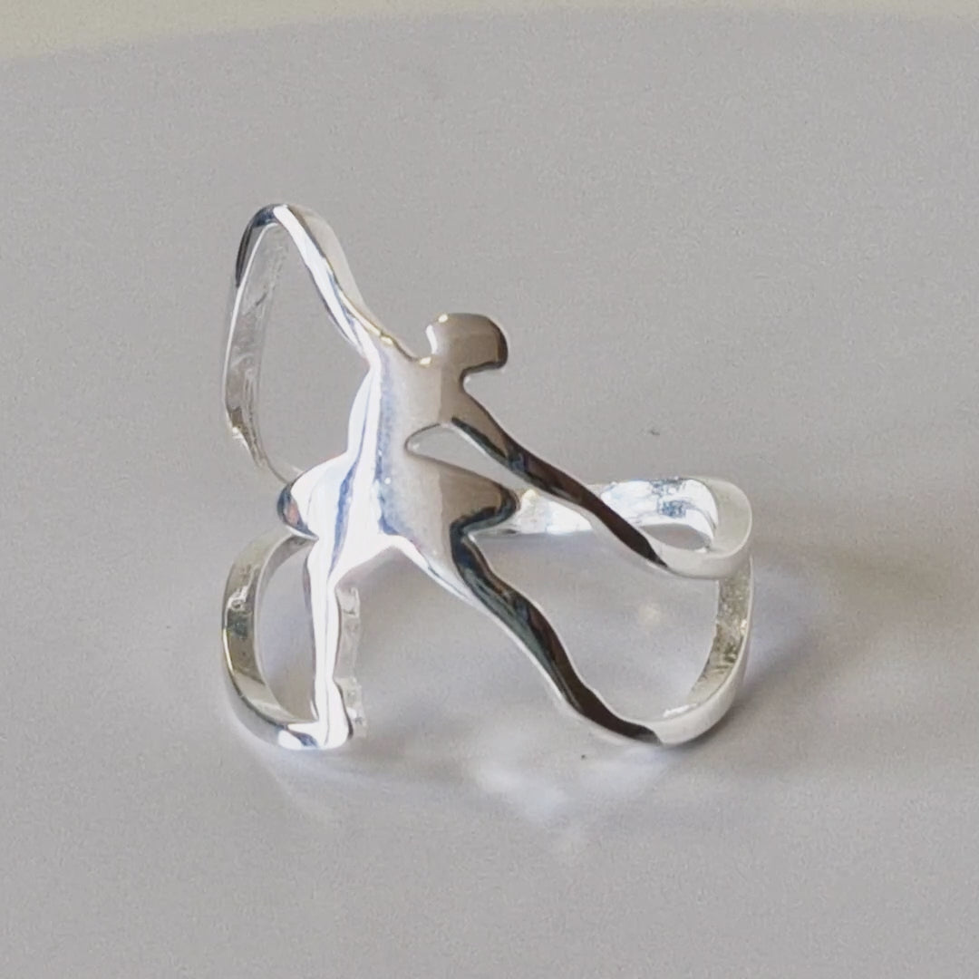 Ballerina Ring in Silver Plating