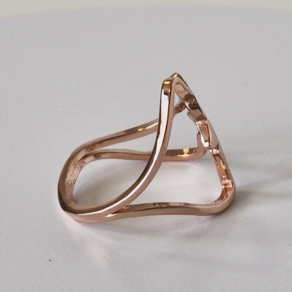 Ballerina Ring in Rose Gold Plating
