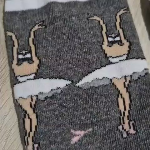 White Swan Crew Socks - Grand Ballet